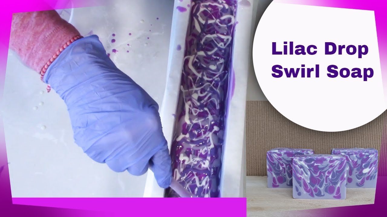 Lilac Drop Swirl Soap