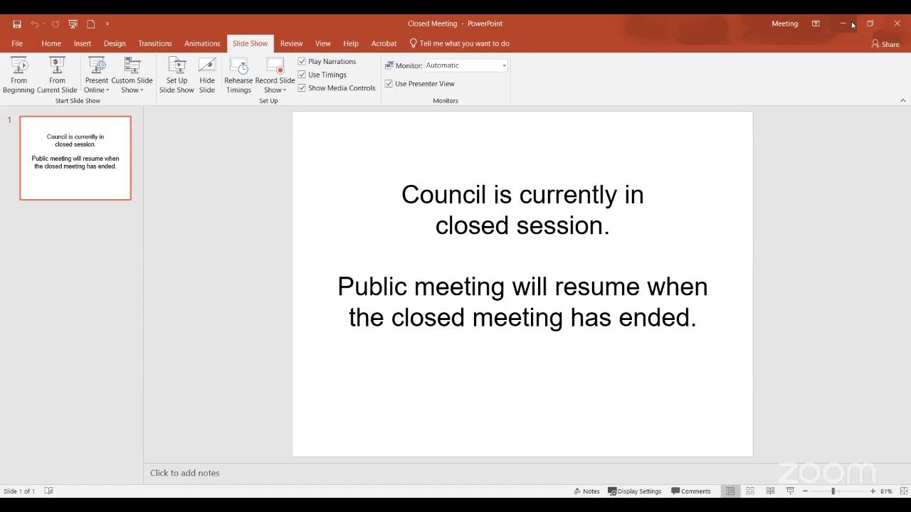 Council Meeting
