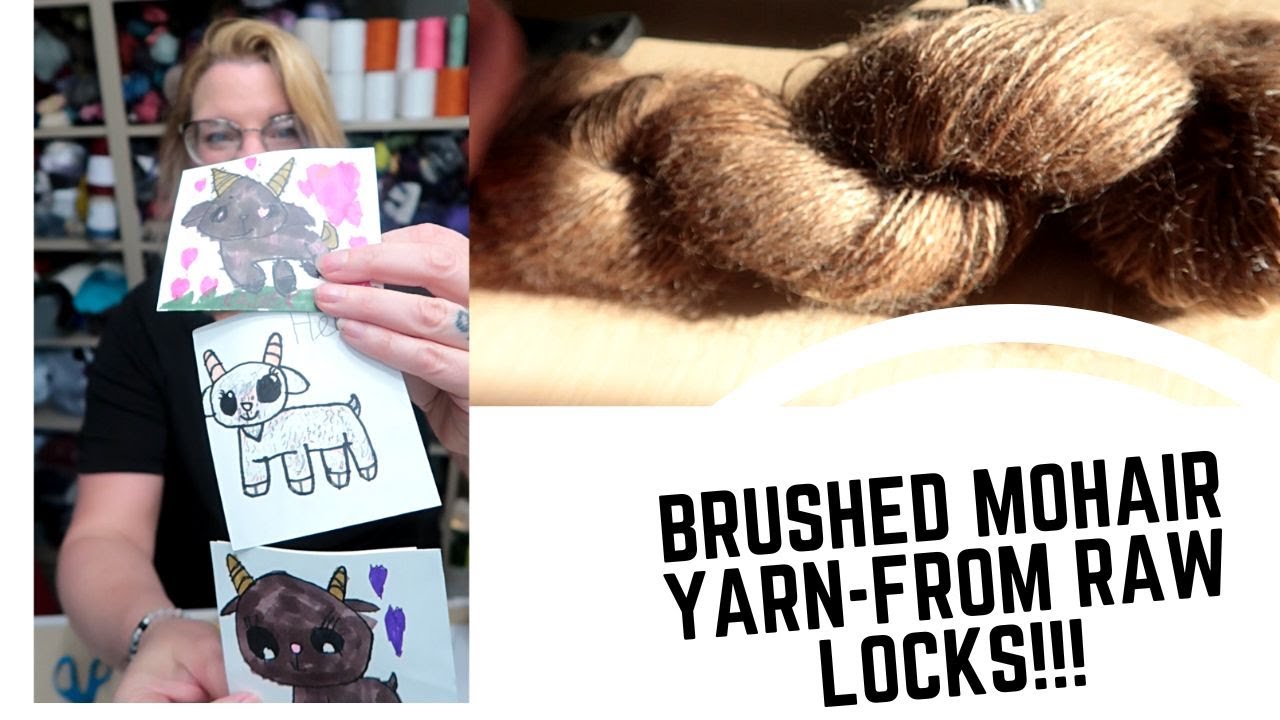 Unboxing, Washing, Carding and Spinning MOHAIR from Goatie Gardens