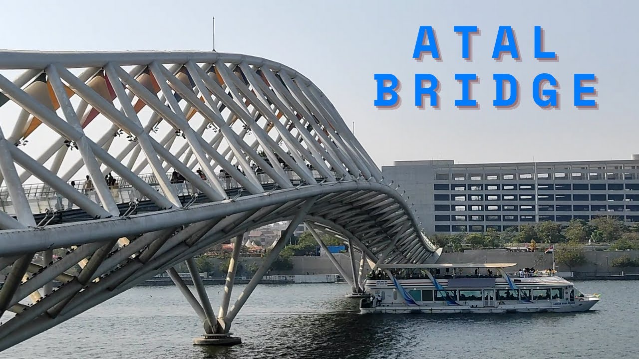 Atal Bridge | Sabarmati Riverfront | Ahmedabad | Gujarat | India | 4K