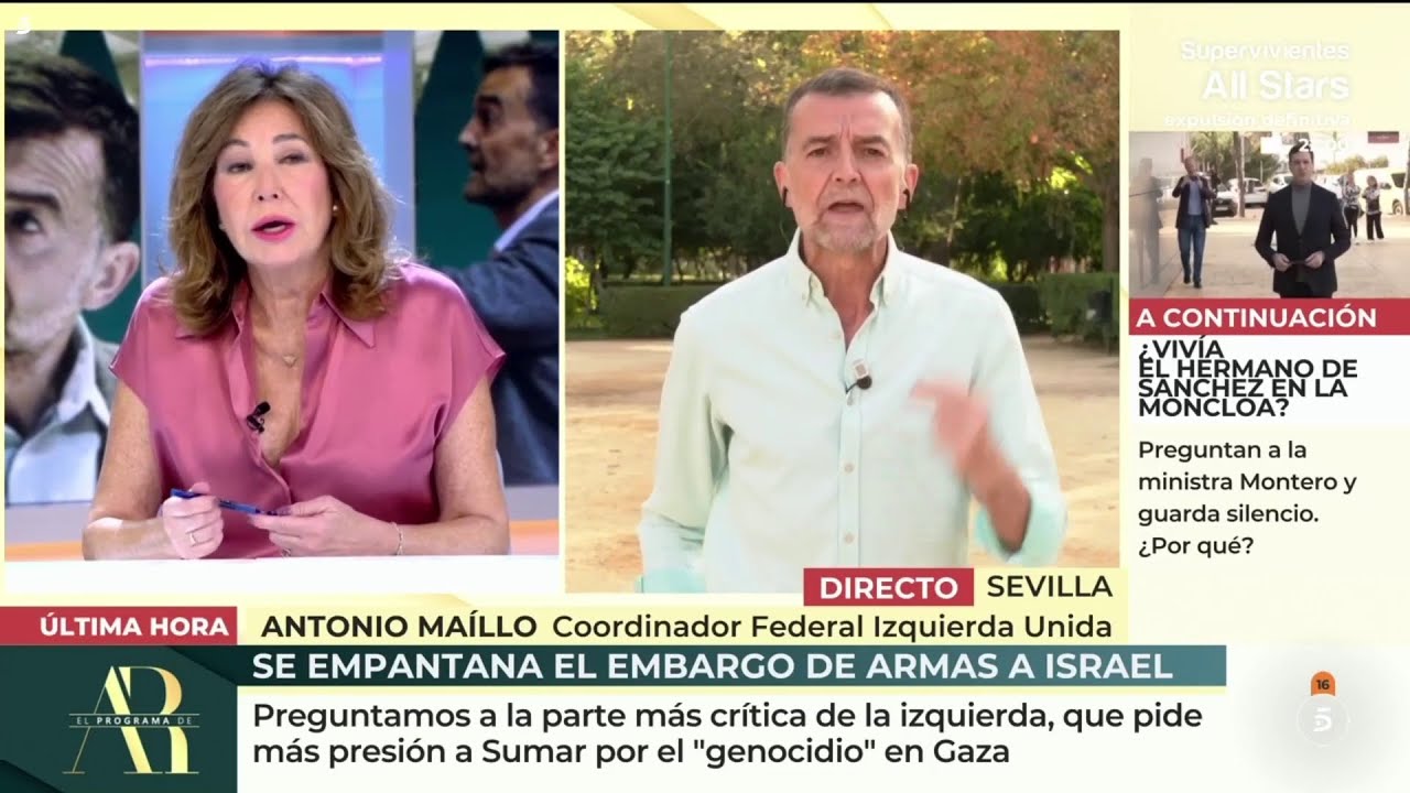 💥 Maíllo a Ana Rosa: "Ustedes son los colaboracionistas que justifican el genocidio"