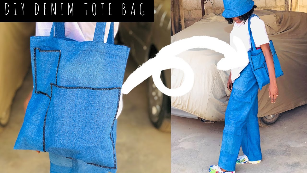 DIY denim tote bag (beginner's friendly detailed tutorial)