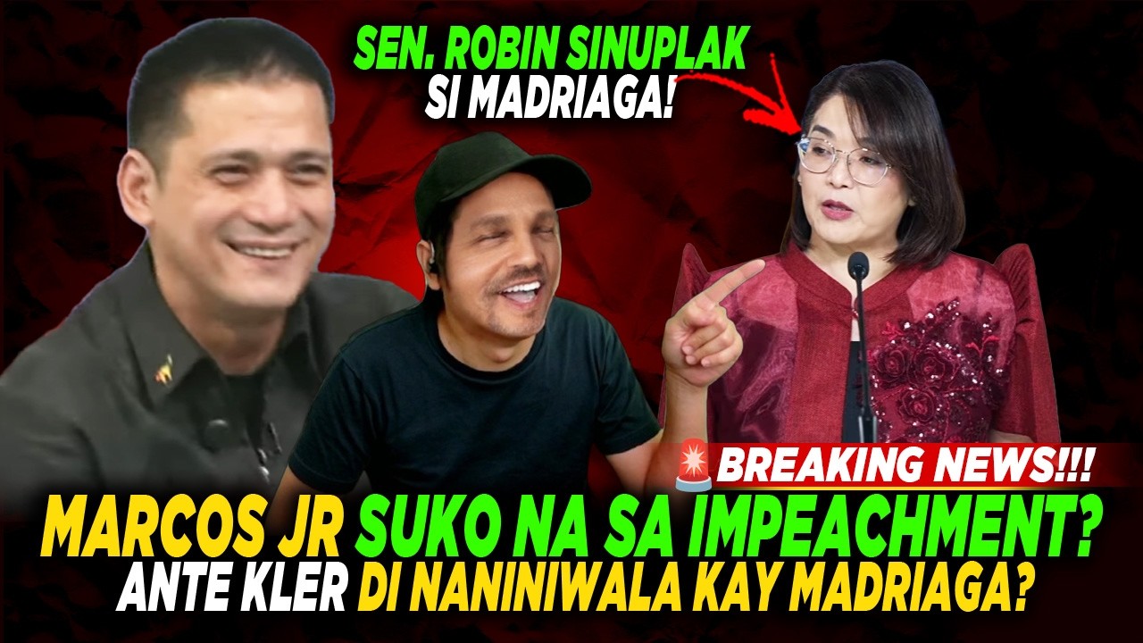 BREAKING NEWS! MALACANANG SUKU NA SA IMPEACHMENT NI VP SARA? ANTE KLER BUTATA KAY SEN ROBIN?