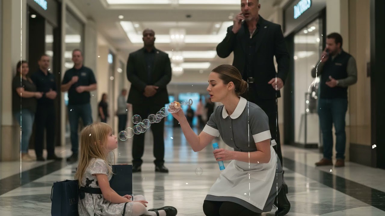 Janitor Mom Calmed A Crying Girl With Bubbles—Mafia Boss Dad Was Watching