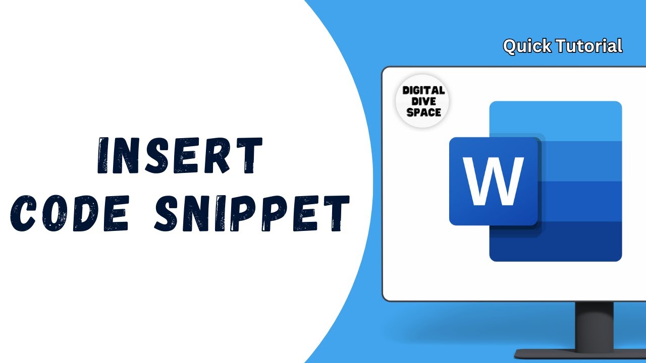 How to Insert Code Snippet in Word