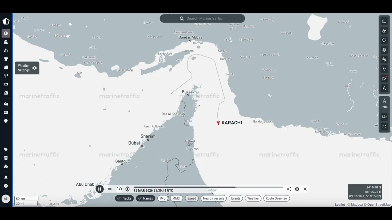 First non-Iranian cargo transits Strait of Hormuz with AIS on