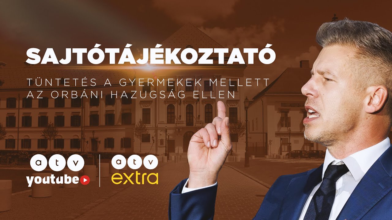 Magyar P&eacute;ter sajt&oacute;t&aacute;j&eacute;koztat&oacute;ja k&ouml;zvetlen&uuml;l a gyermekek melletti t&uuml;ntet&eacute;s ut&aacute;n