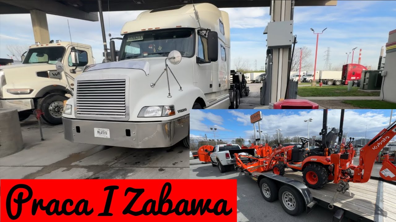 Praca kierowcy ciężarówki w USA/ jedziemy po nowy traktor / smarowanie troka i przyczepy .