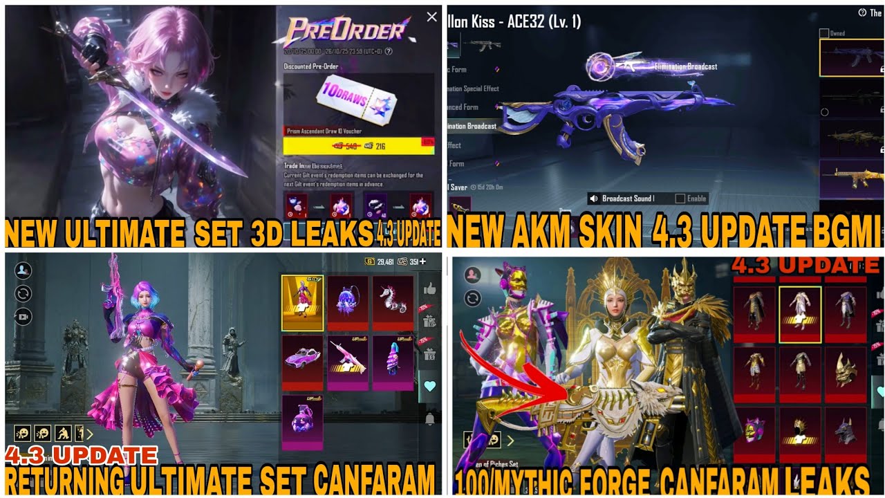 100/NEW ULTIMATE SET 3D LEAKS 4.3 UPDATE//RETURNING ULTIMATE SET CANFARAM//MYTHIC FORGE OUTFIT 4.3