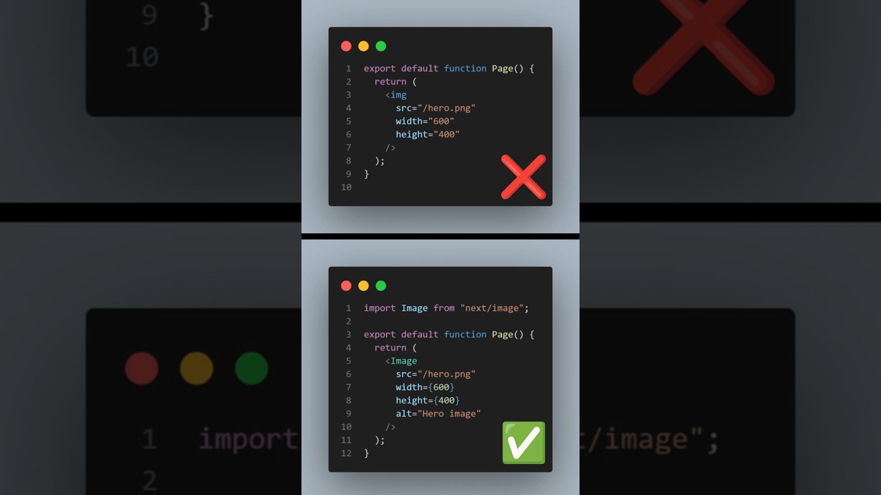 Boost Performance in Next.js with Image  (Stop using img!) #coding #react #programming