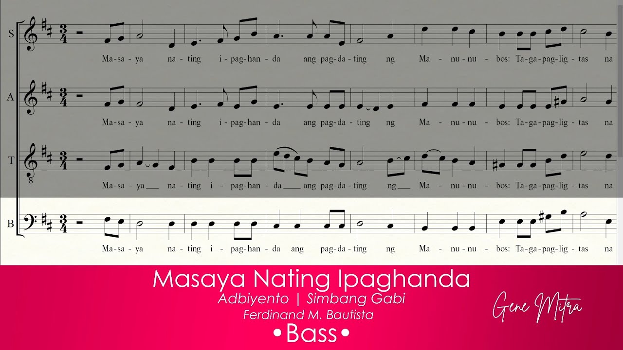 Masaya Nating Ipaghanda • Bass Guide