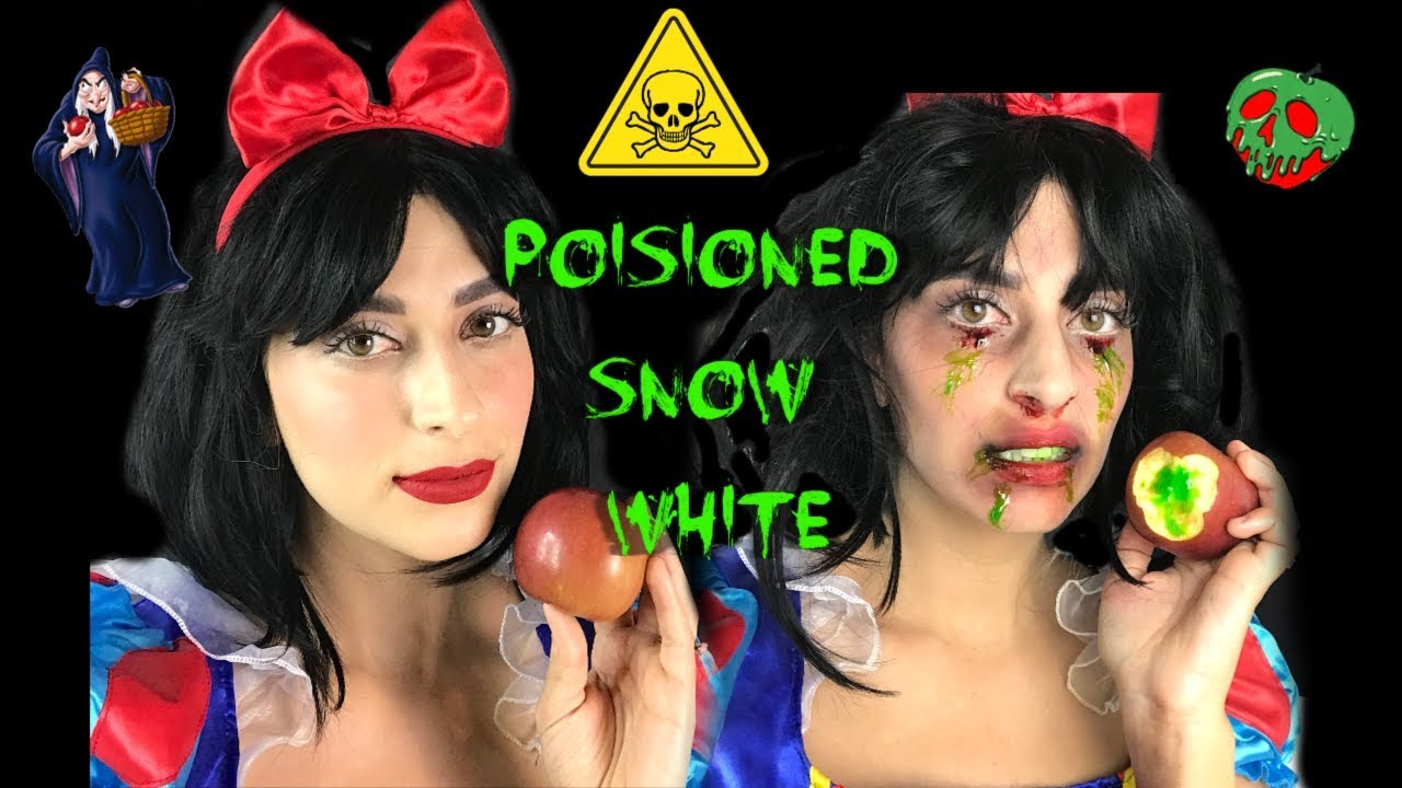 SNOW WHITE POISONED HALLOWEEN MAKEUP TUTORIAL