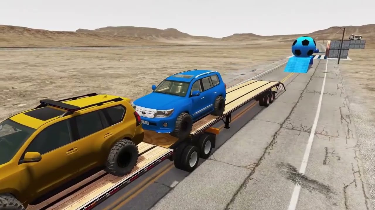 TRANSPORTING PIXAR CARS & FRUITS WITH COLORED & JOHN DEERE vs CLAAS vs TRACTORS - BeamNG.drive #962