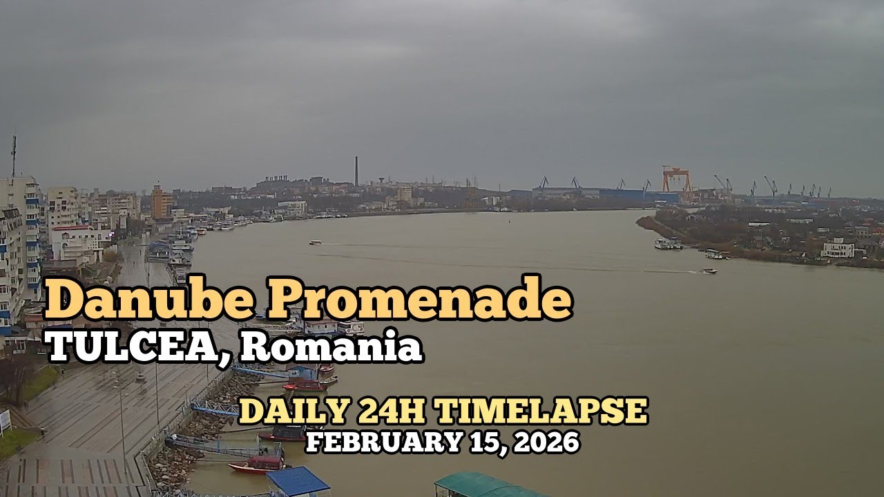Danube Promenade - Daily Timelapse: February 15, 2026 [Tulcea, Romania]