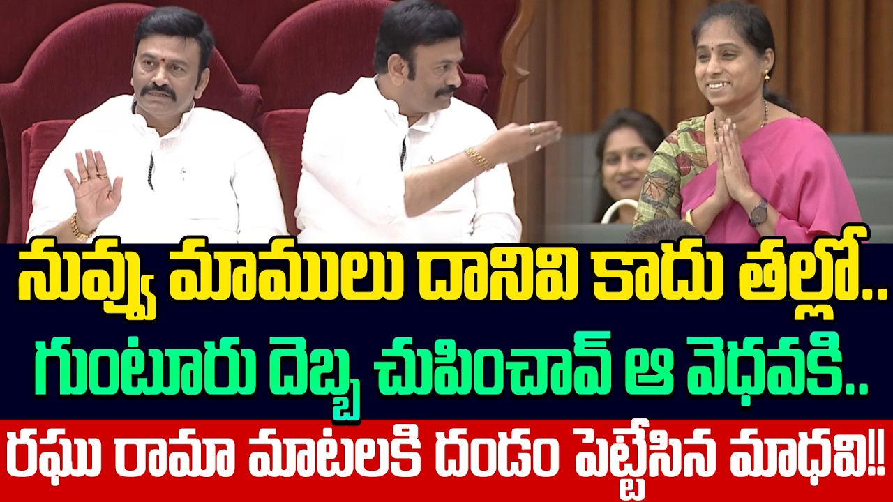 Deputy Speaker Raghu Rama Krishnam Raju Hilarious Comments On Galla Madhavi In AP Assembly | Cloud