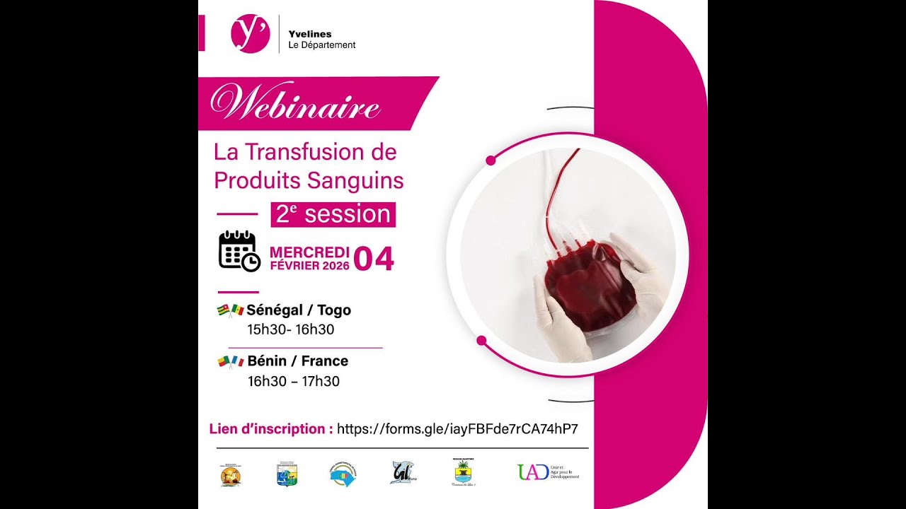 Webinaire  La transfusion de produits sanguins – 2ᵉ session
