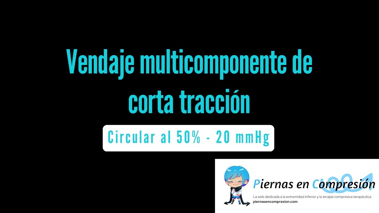 Vendaje multicomponente de corta tracción en circular (20 mmHg)