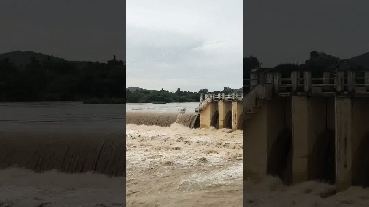 #short Ponnai anaicut dam water over flow,,
