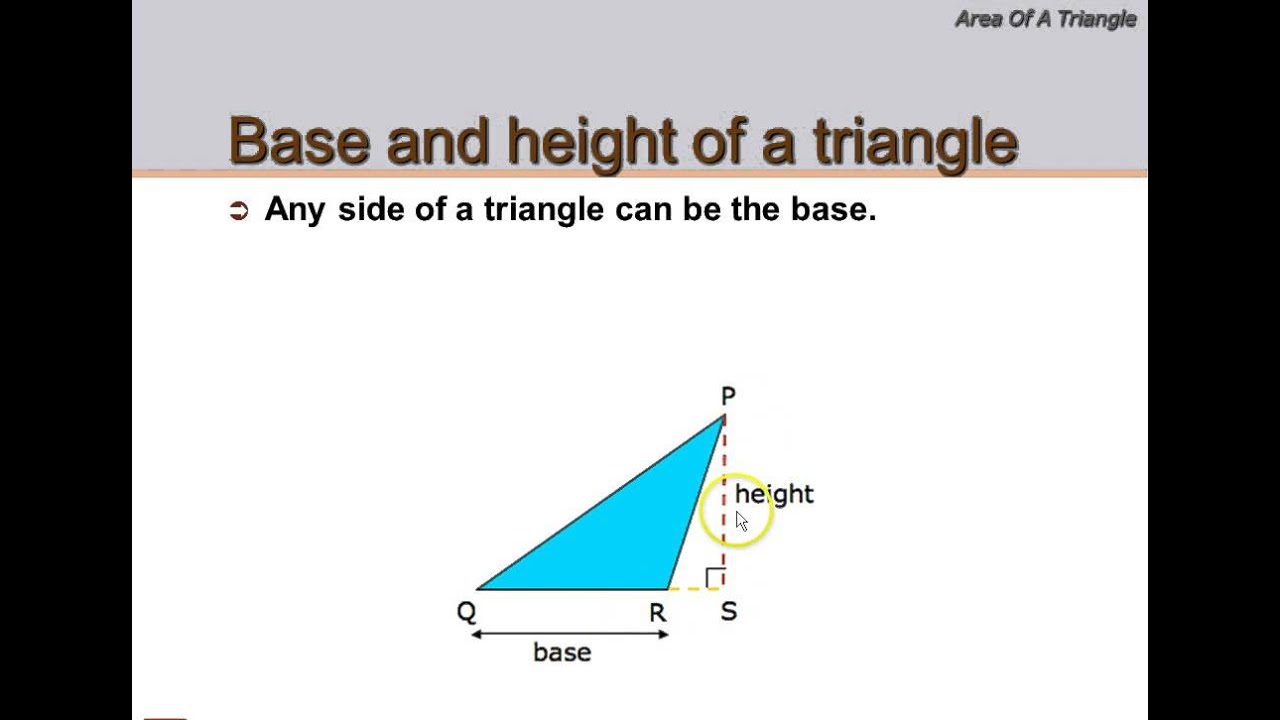 Base & Height of Triangle   P5 Maths