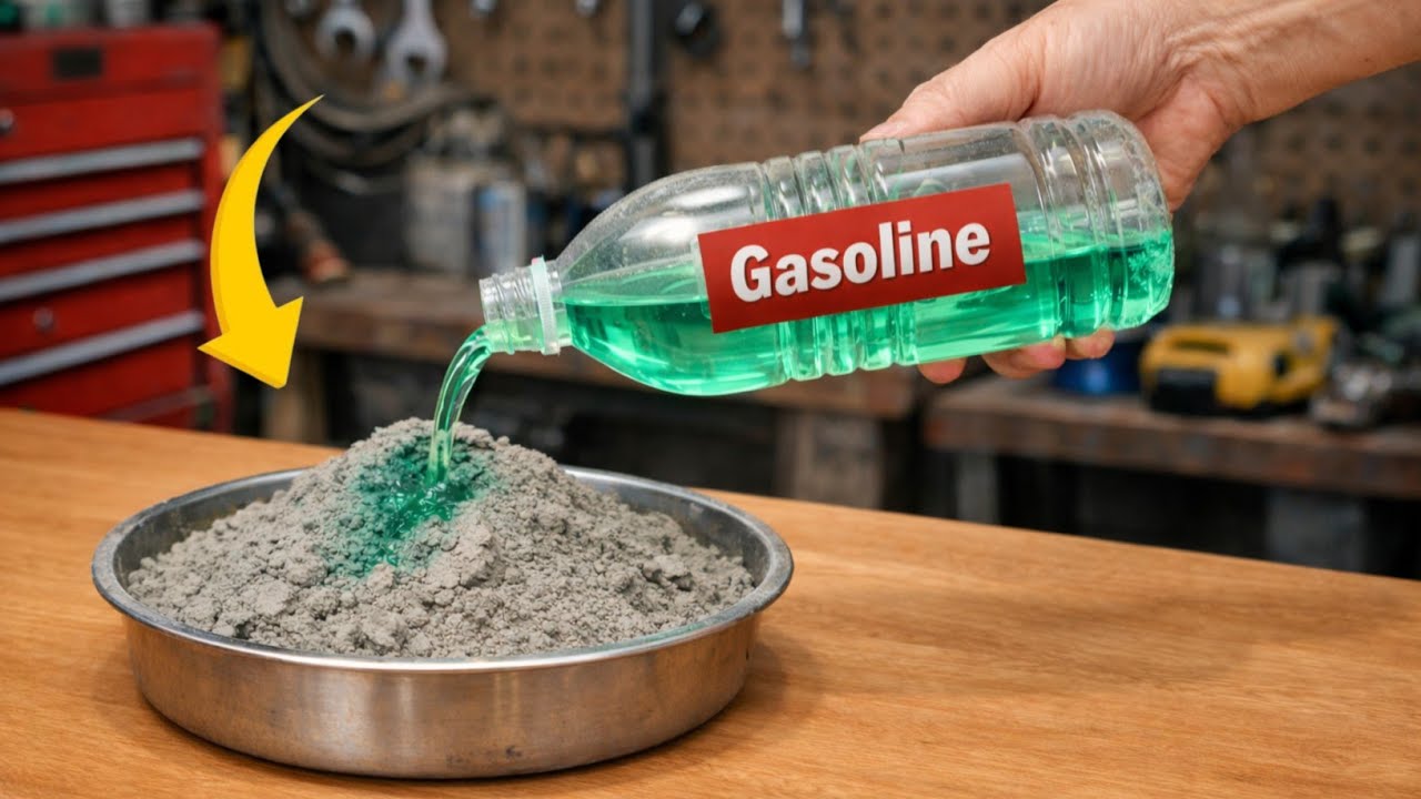 Millions of people don't know! Just mix cement with gasoline and styrofoam, you can save more money❗