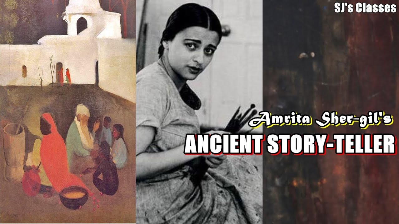 Ancient Storyteller by Amrita Sher-gil || Painting Analysis