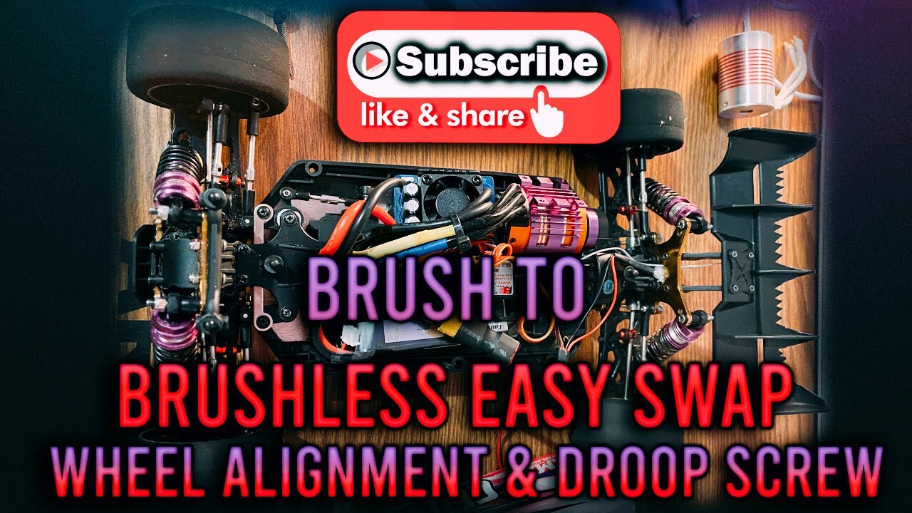 WLtoys 124019, 144001 easy brush to brushless swap upgrade wheel  alignment droop location how to