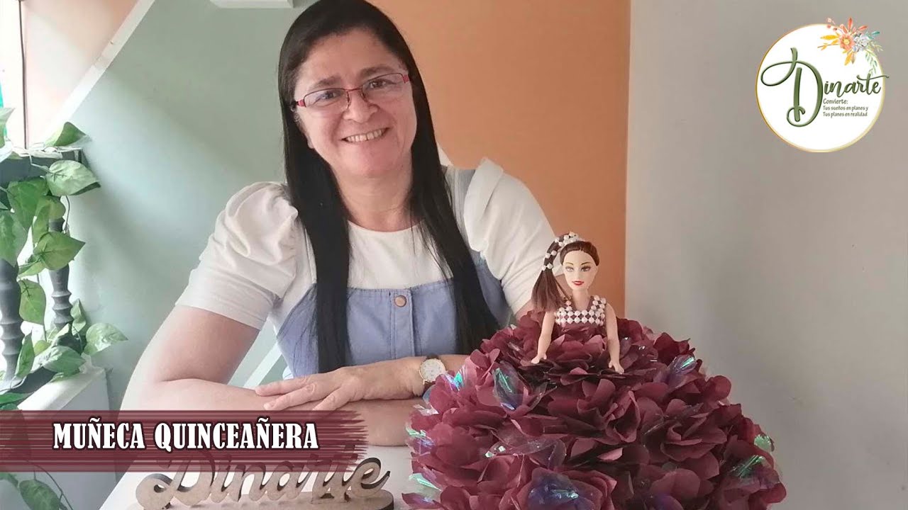 Muñeca Quinceañera con papel seda - Dinarte con Dina Castaño