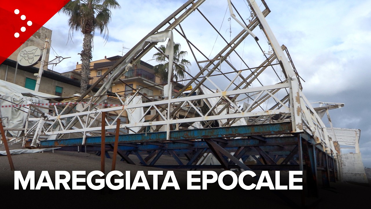 Ciclone Harry, storica mareggiata in Sicilia. Danni enormi a Letojanni: 