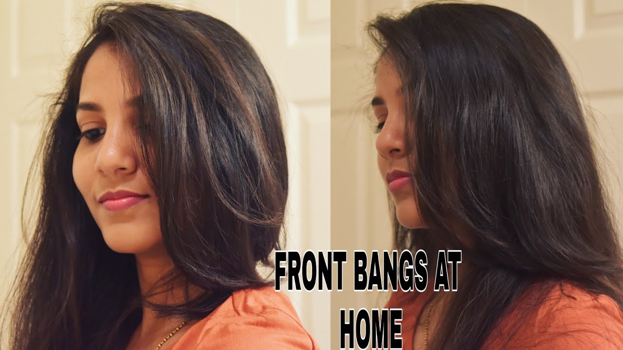 How To Cut Your Own Perfect Side Swept Bangs @Home | DIY Long Hair Bangs
