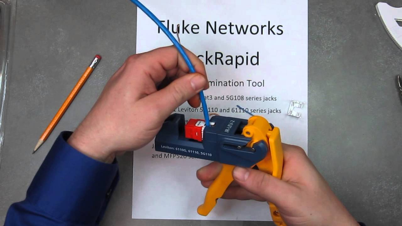 How To Use The Fluke Networks JackRapid Jack Termination Tool - Falcon Technologies, Inc.