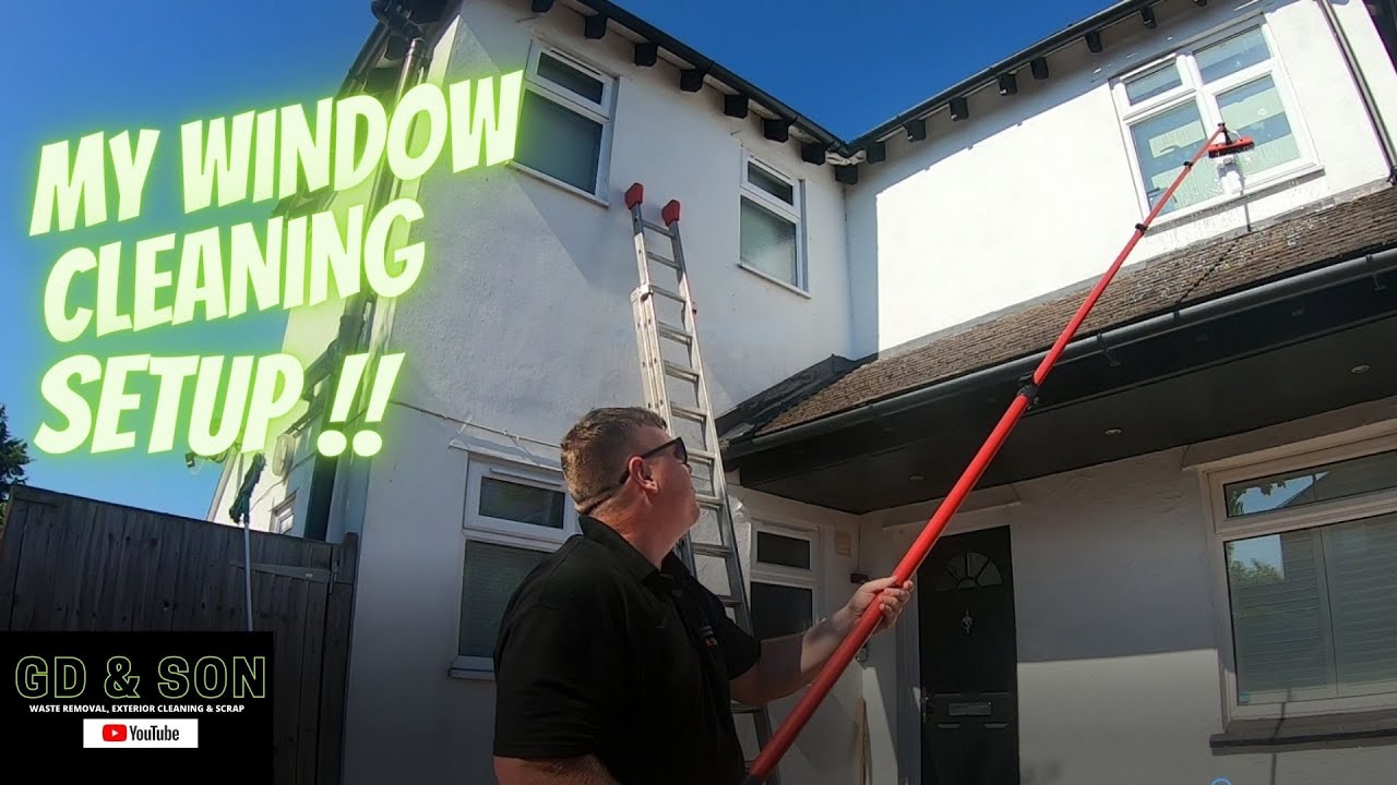 My First Window Cleaning Setup. I'm Trying Out The New Kit !!!