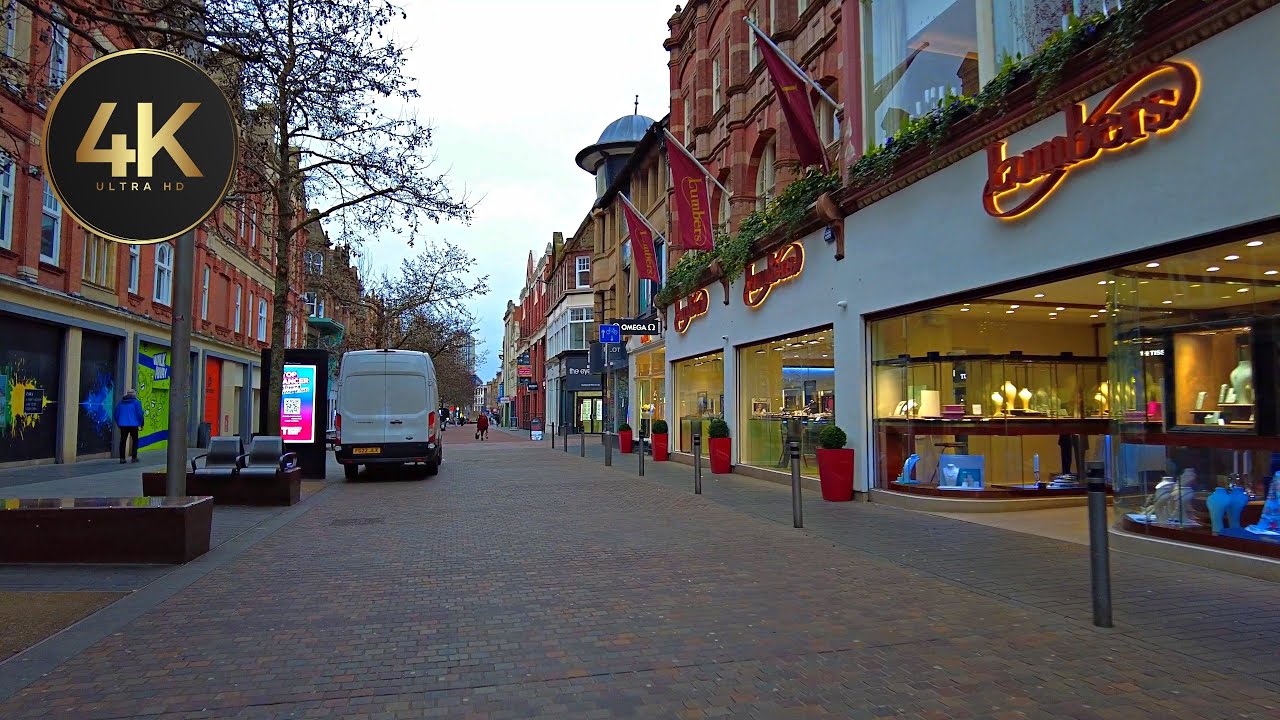 Leicester FEBRUARY 2024 Morning Walk 09:00 AM City Walking Tour (4K 60FPS)