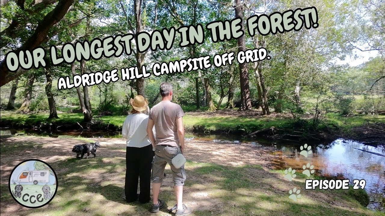 Our LONGEST DAY in the NEW FOREST! Aldridge Hill Campsite OFF GRID with our Caravan. Ep29