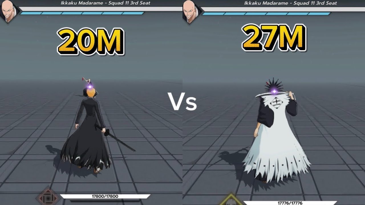 A0 ICHIGO VS A0 KENPACHI DAMAGE COMPARISON - BLEACH SOUL RESONANCE