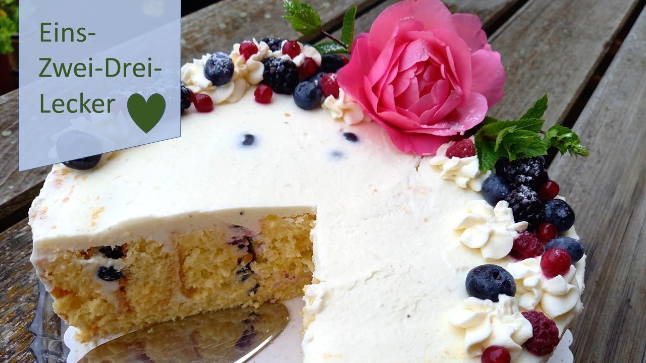 Sommerliche Beeren Joghurt Quark Torte🥧❤ Rezepte aus Bayern ❤🥧einfach gemacht, ein Genuss!