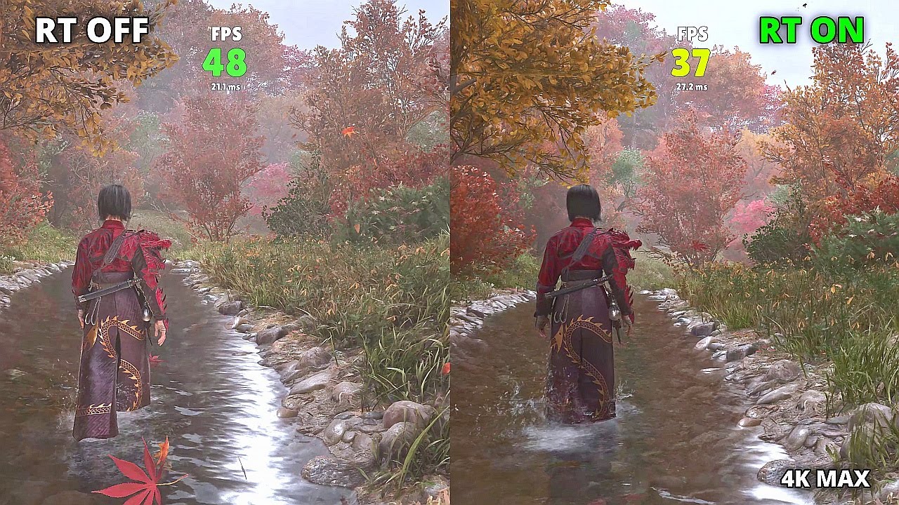 Assassin's Creed Shadows Ray Tracing On / Off Comparison
