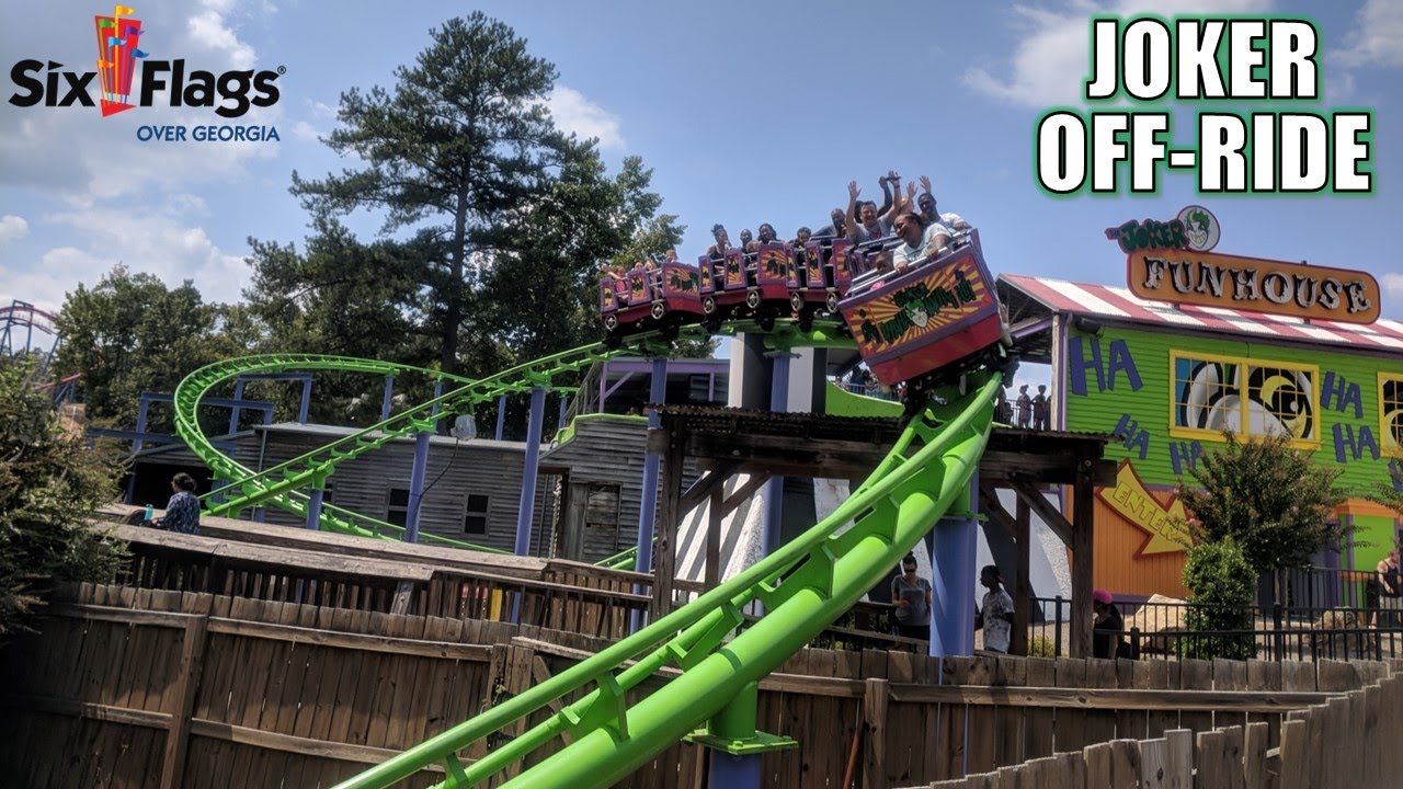 Joker Funhouse Coaster Off-Ride Footage, Six Flags Over Georgia Chance Coaster | Non-Copyright