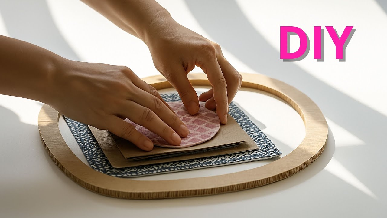 DIY: Quadro decorativo com papelão e tecido - pronto em 10 minutos!