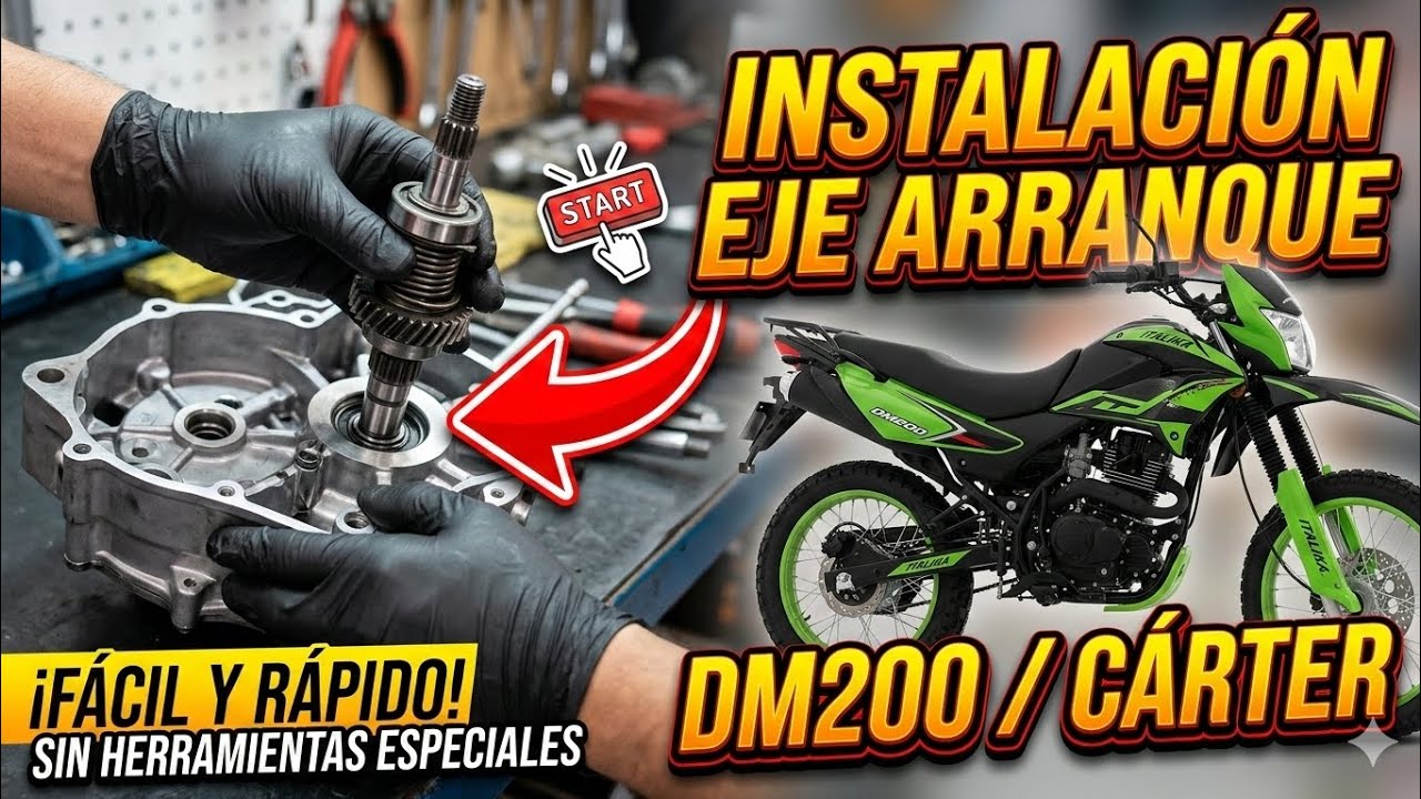 Cómo INSTALAR EJE DE ARRANQUE DM200 Italika 
