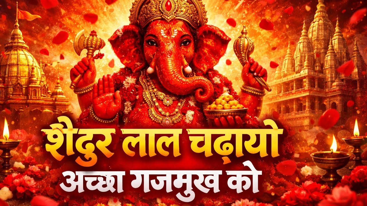 शेंदुर लाल चढ़ायो अच्छा गजमुख को 🙏 | Ganesh Bhajan | Powerful Ganpati Aarti | Ganpati Song 2026