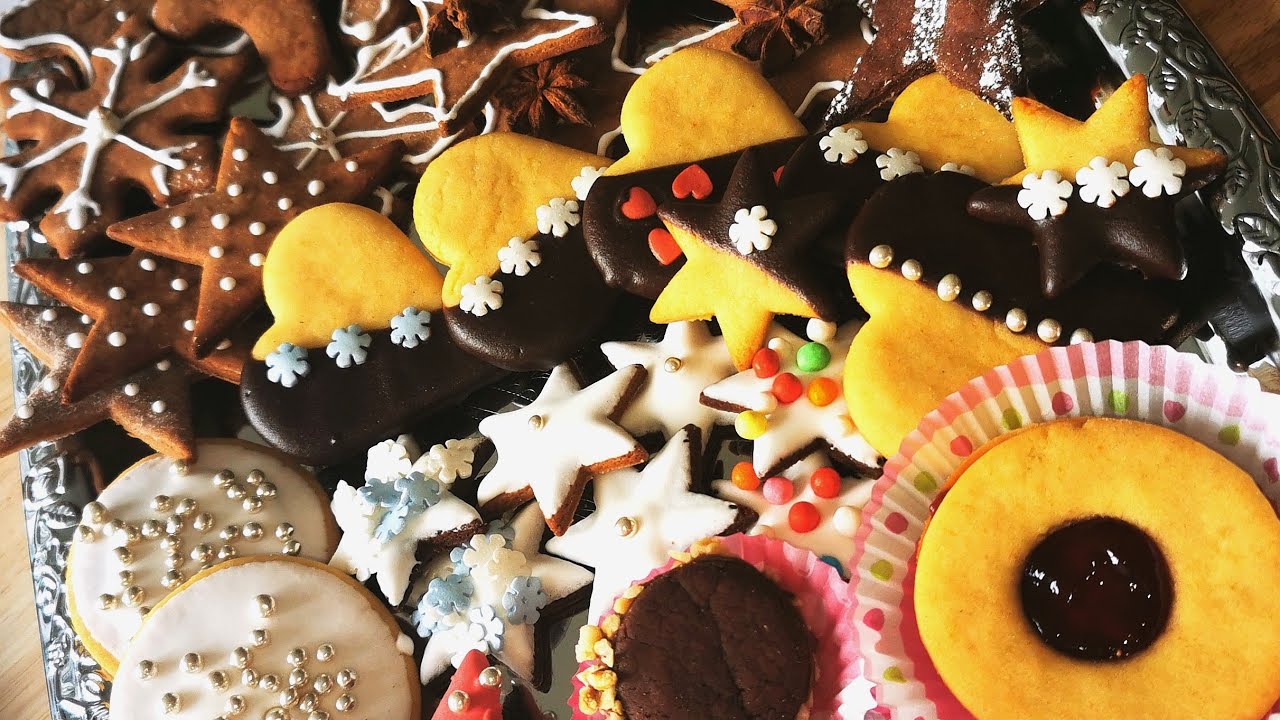 Коледни сладки. 🎄🎄🎄С 1 тесто 3 вида (без захар и масло) Техники за декорация.