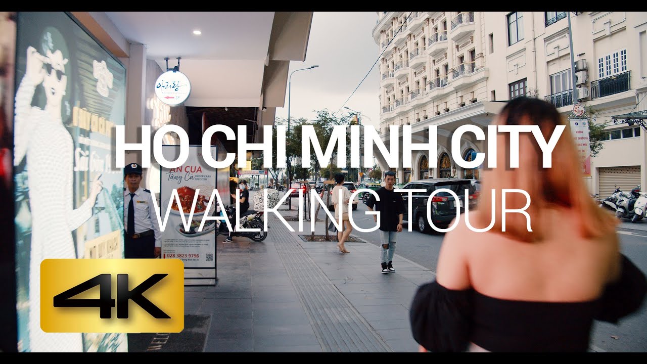 【4K】Walking Ho Chi Minh City, Vietnam. Notre Dame Cathedral of Saigon to Nguyen Hue Street.June 2020