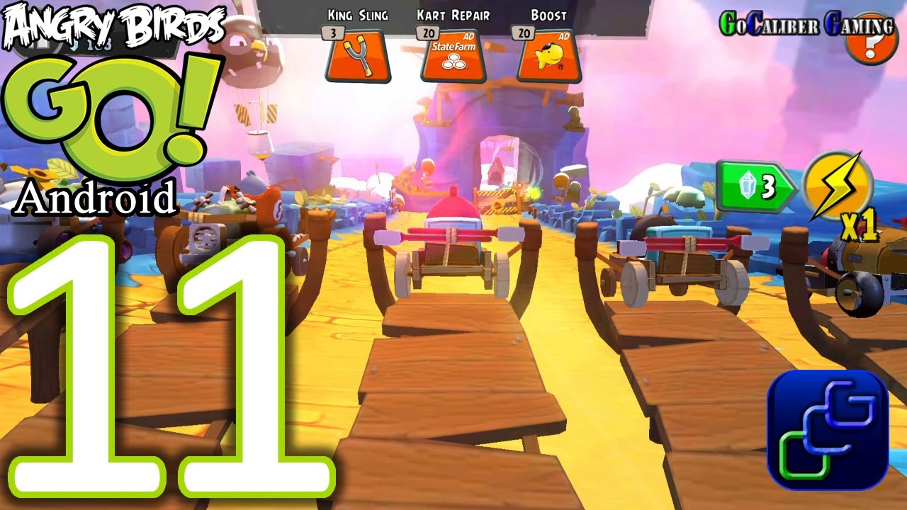 Angry Birds GO Android Walkthrough - Part 11 - AIR Track 1