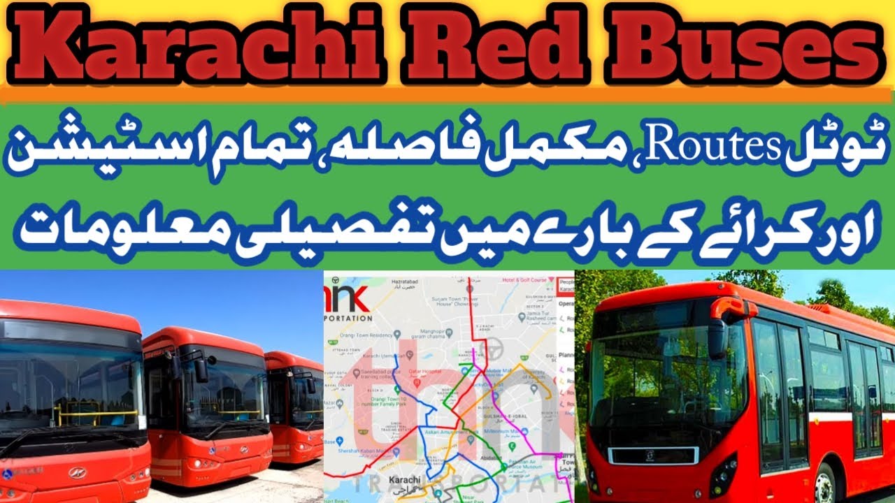 karachi red buses routes,fare and distance. #peopleredbuses  #karachibuses #zeeexpert