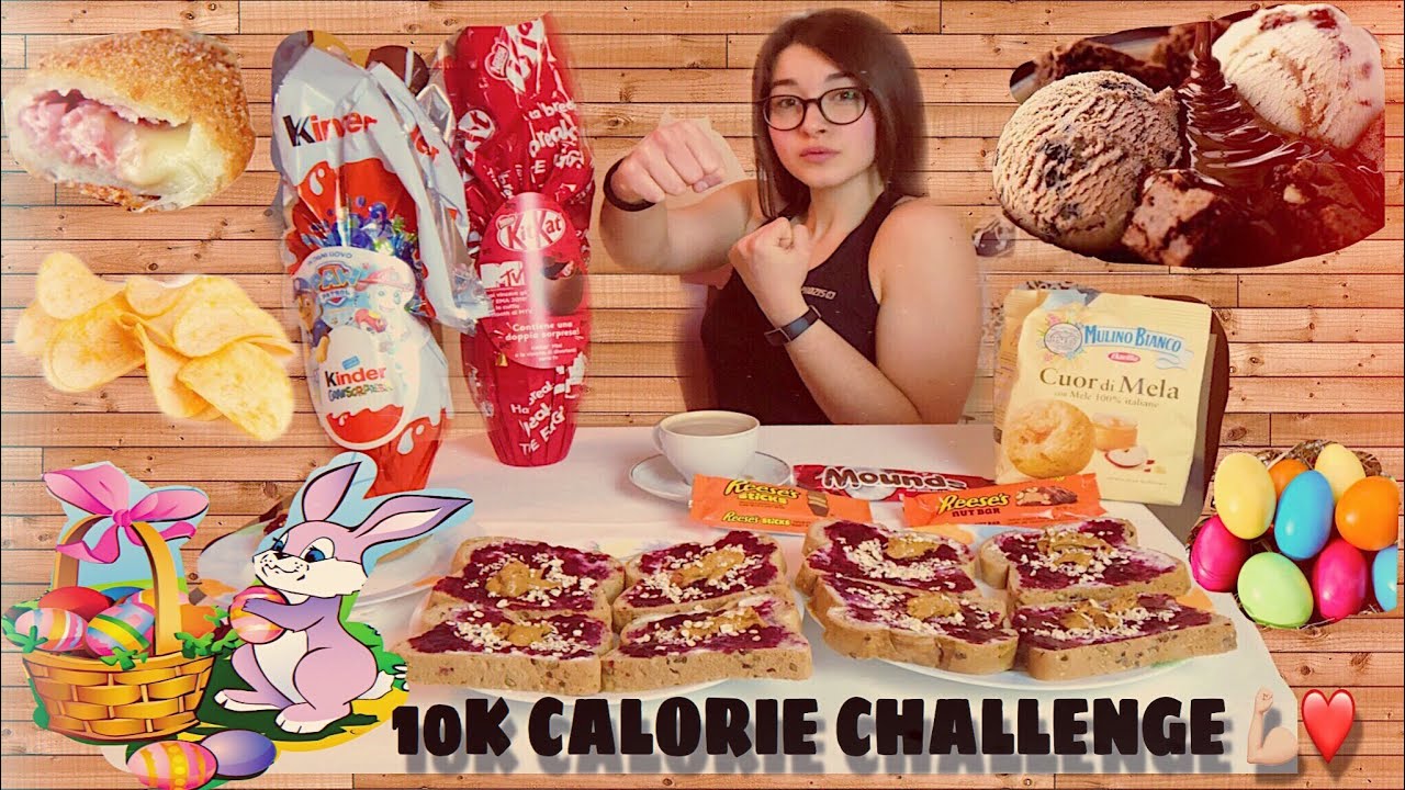 10000 CALORIE CHALLENGE 👊🏼| GIRL VS FOOD 💪🏼❤️|#CHEATDAY| LA MIA RIVINCITA 🏆| EASTER EDITION|GA|