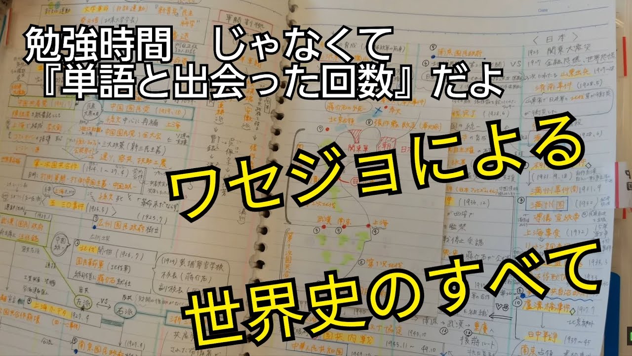 【世界史】君は　このワセジョの勉強量を超えられるか
