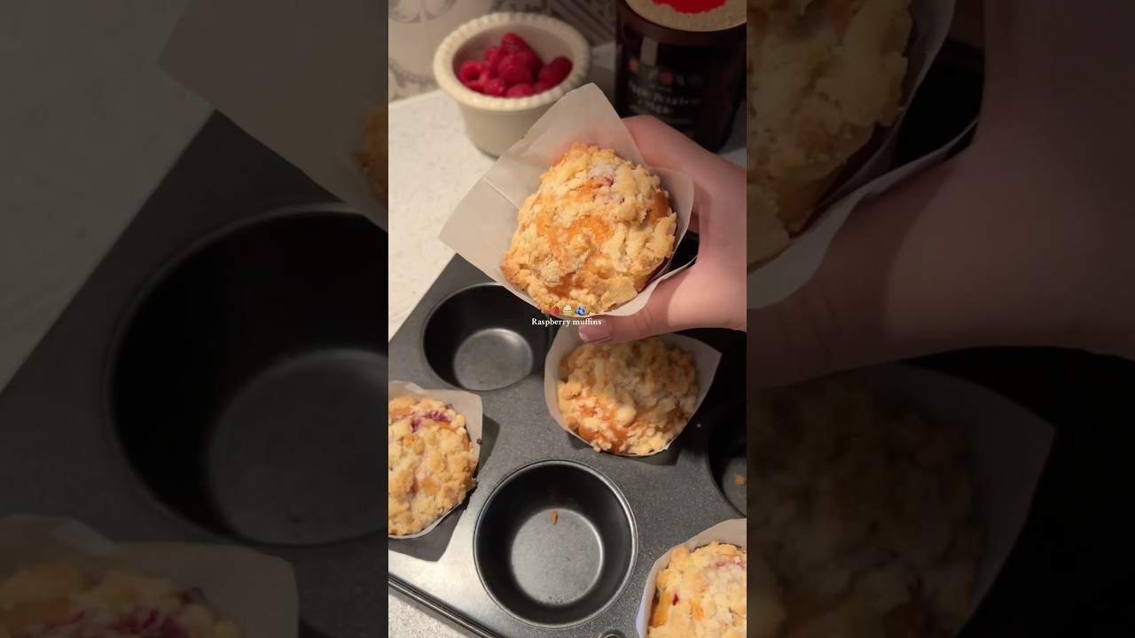 Raspberry muffins #muffins #recipe