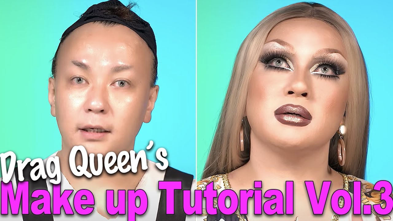 眉潰しとカットクリースでオーセンティックなドラァグクイーンメイク💄