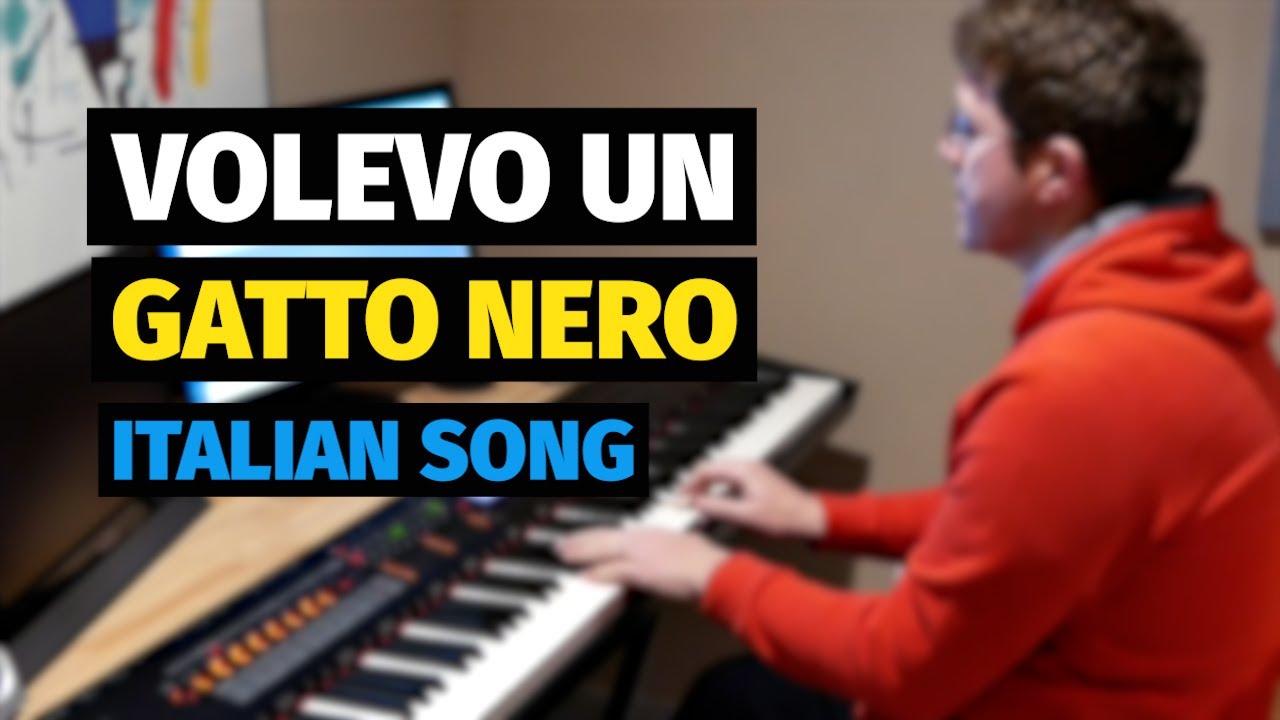 Volevo Un Gatto Nero (Italian Song) / Kuroneko no Tango - Piano Cover Пианино, Ноты