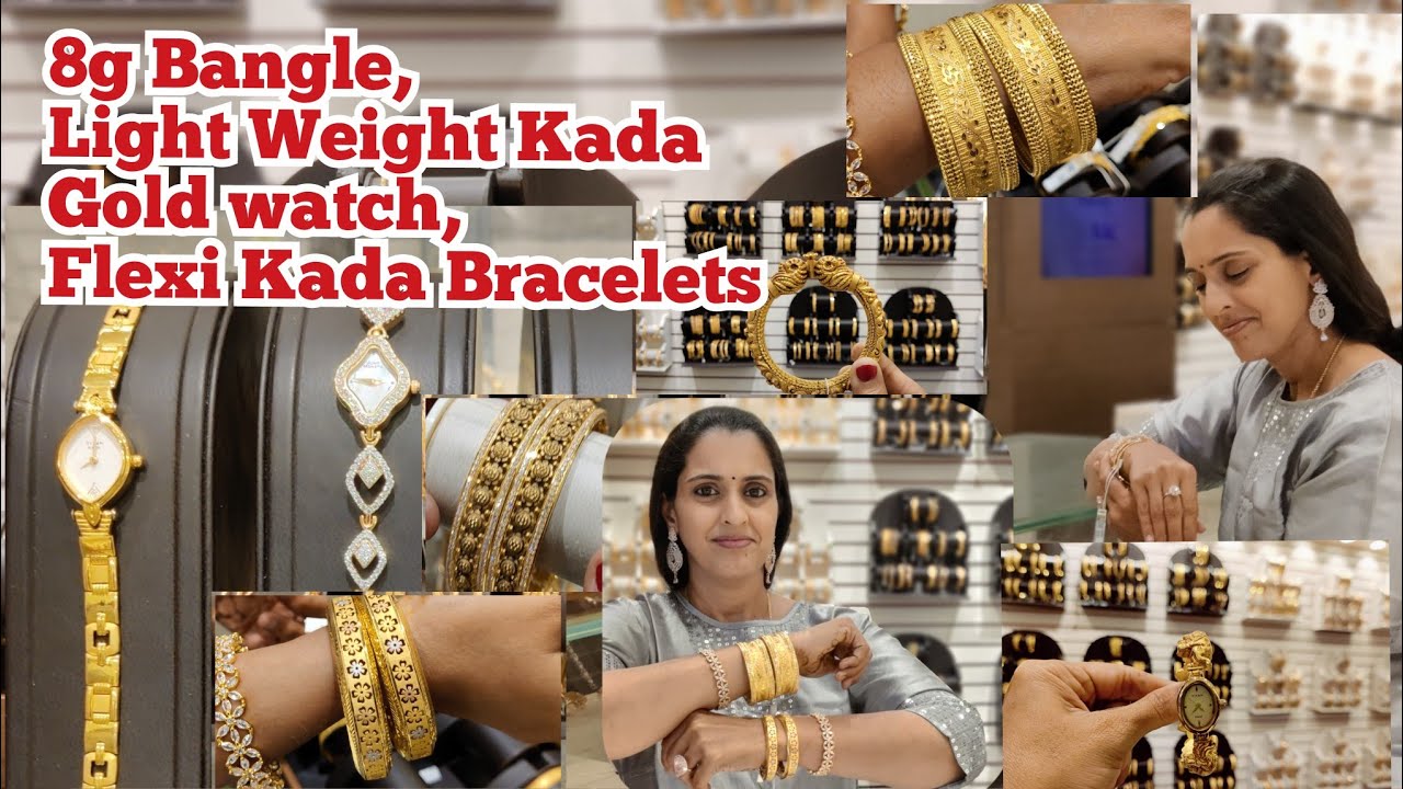 8g Onwards Single Broad Bangles, Kada, Gold Watch, Flexi Kada Bracelets,Stone Bangles| NAC Jewellers